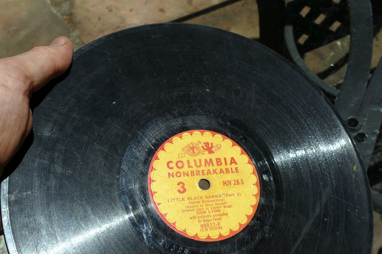Little Sambo  Columbia Records mjv-28  78 rpm sides 2 and 3 90017-V