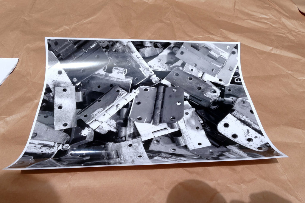 Old Cabinet Hinge  11X14" Black & white Picture Photo San Francisco USA