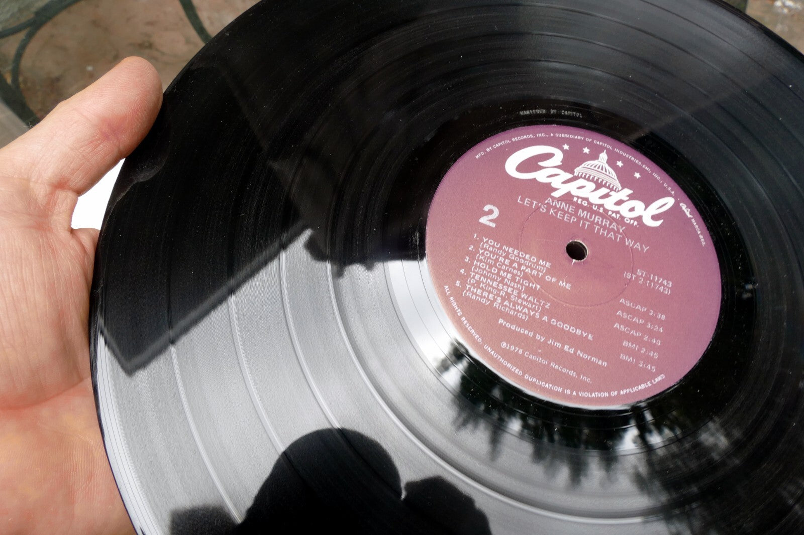 Anne Murray  LP  Let's Keep It That Way  Capitol  1978 ST-11743
