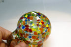 PITCHER LIGHT BLU Yellow GLASS MIX COLORS GLASS Creamer Murano Italy