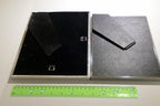 Pack of 2 Two Metal brass Picture Portrait Frame 5X7" Art Photo lot blue  glass