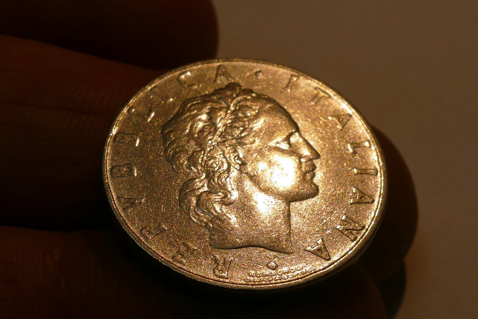 1956 Repvbblica Italiana L.50 Italy Italian 50 Lire Coin Italy