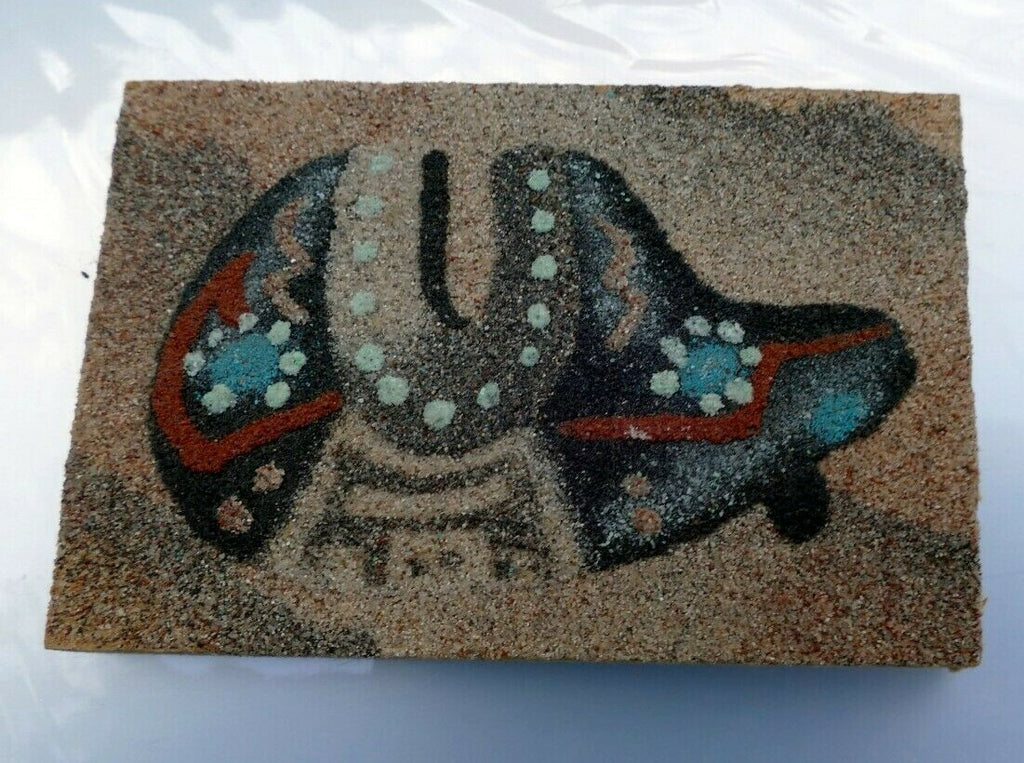 Navajo Sand Painting small 5X7.5cm Square USA  Arizona