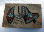 Navajo Sand Painting small 5X7.5cm Square USA  Arizona