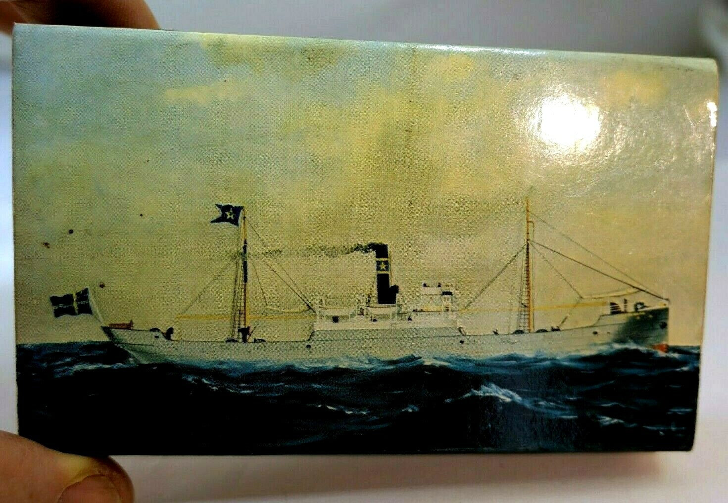 Johnson line sweden box of matches ss nordstjernan steam ship 1899 steamship