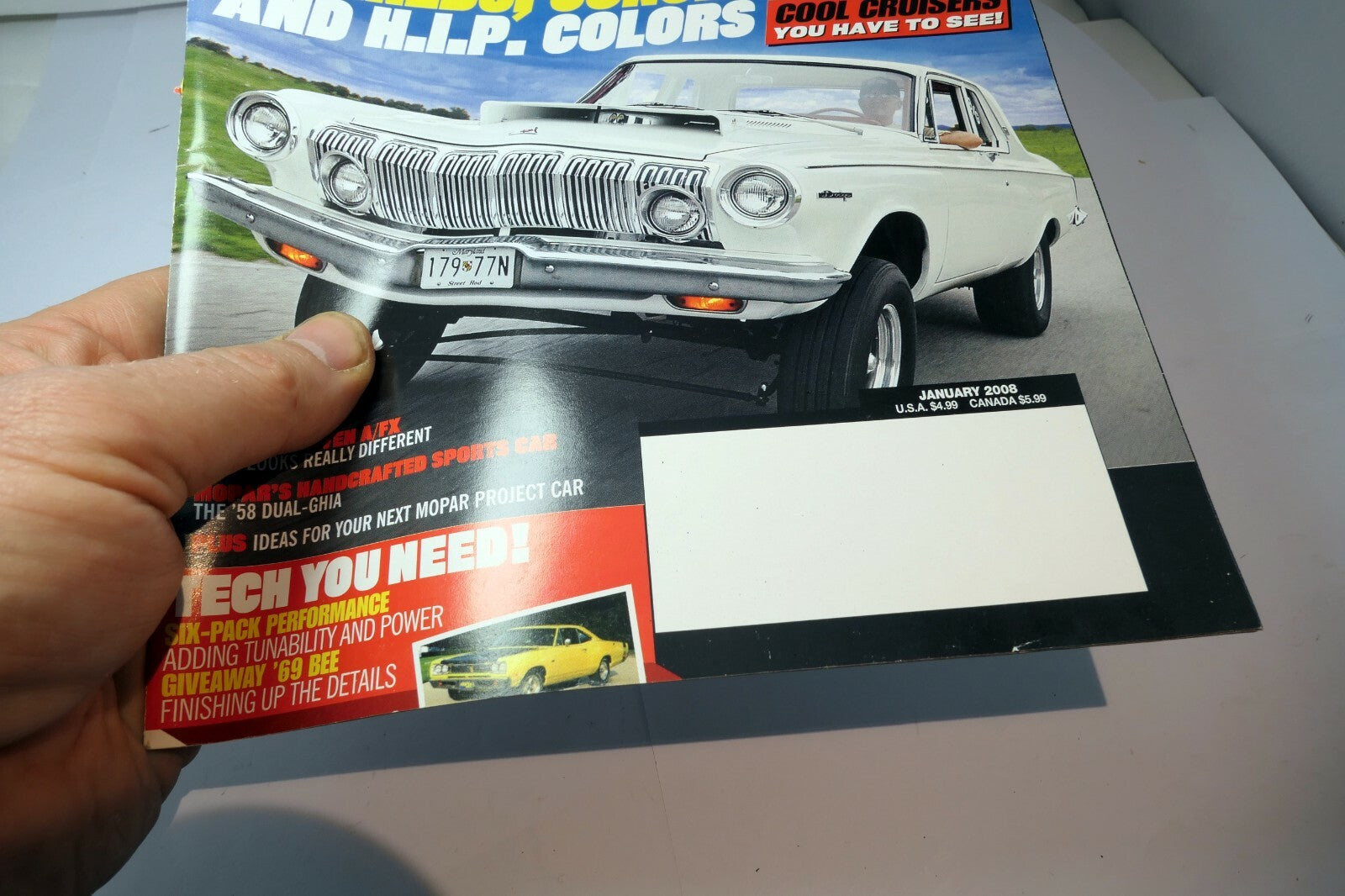 MOPAR Muscle Magazine January 2008 In-Your-Face Duster, '58 Dual Chia, A/FX