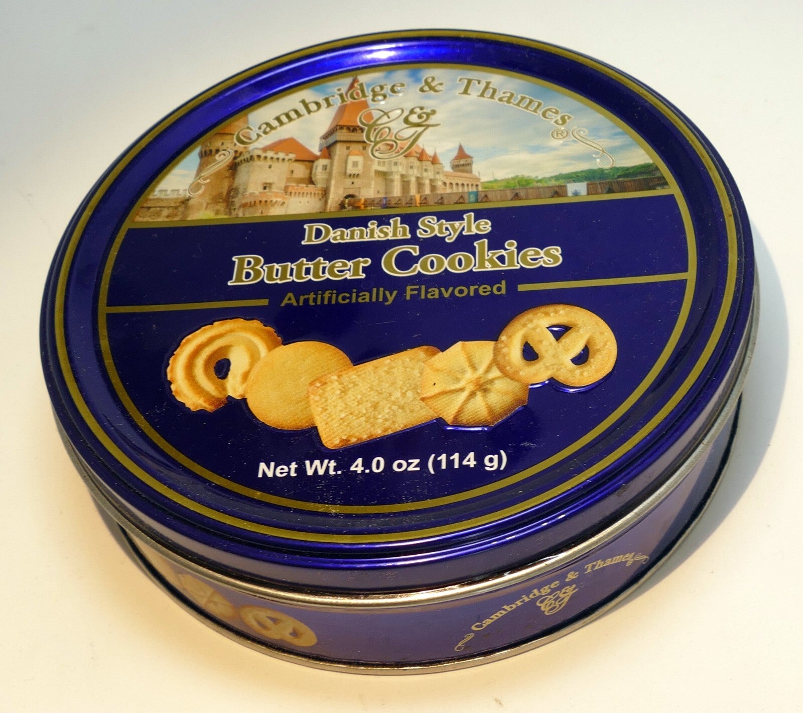 Ct metal empty tin/container danish style butter cookies