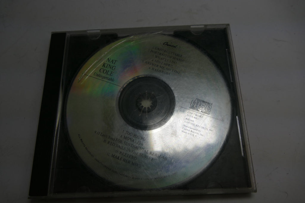 Nat 'king' Cole - Unforgettable CD (1989) Fair Condition  Capitol Records USA