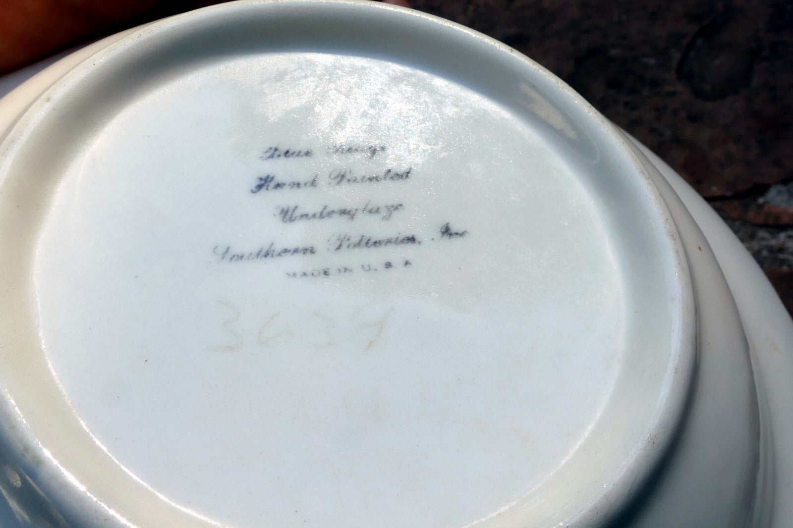 Blue Ridge Southern Potteries Hand painted 9" Flowers Floral Serving Plate