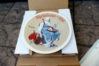 Norman rockwell "santa helpers" plate ca. 1998 christmas knowles coa