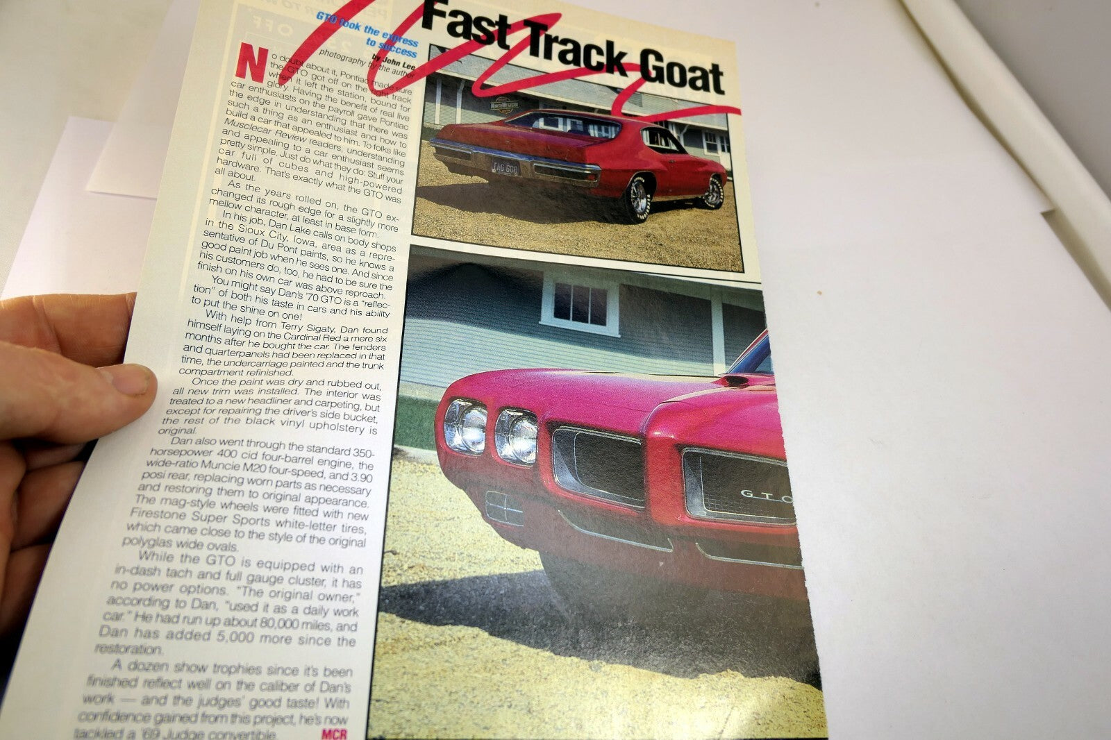 1991 Pontiac GTO clippings review article Ad MuscleCar Review