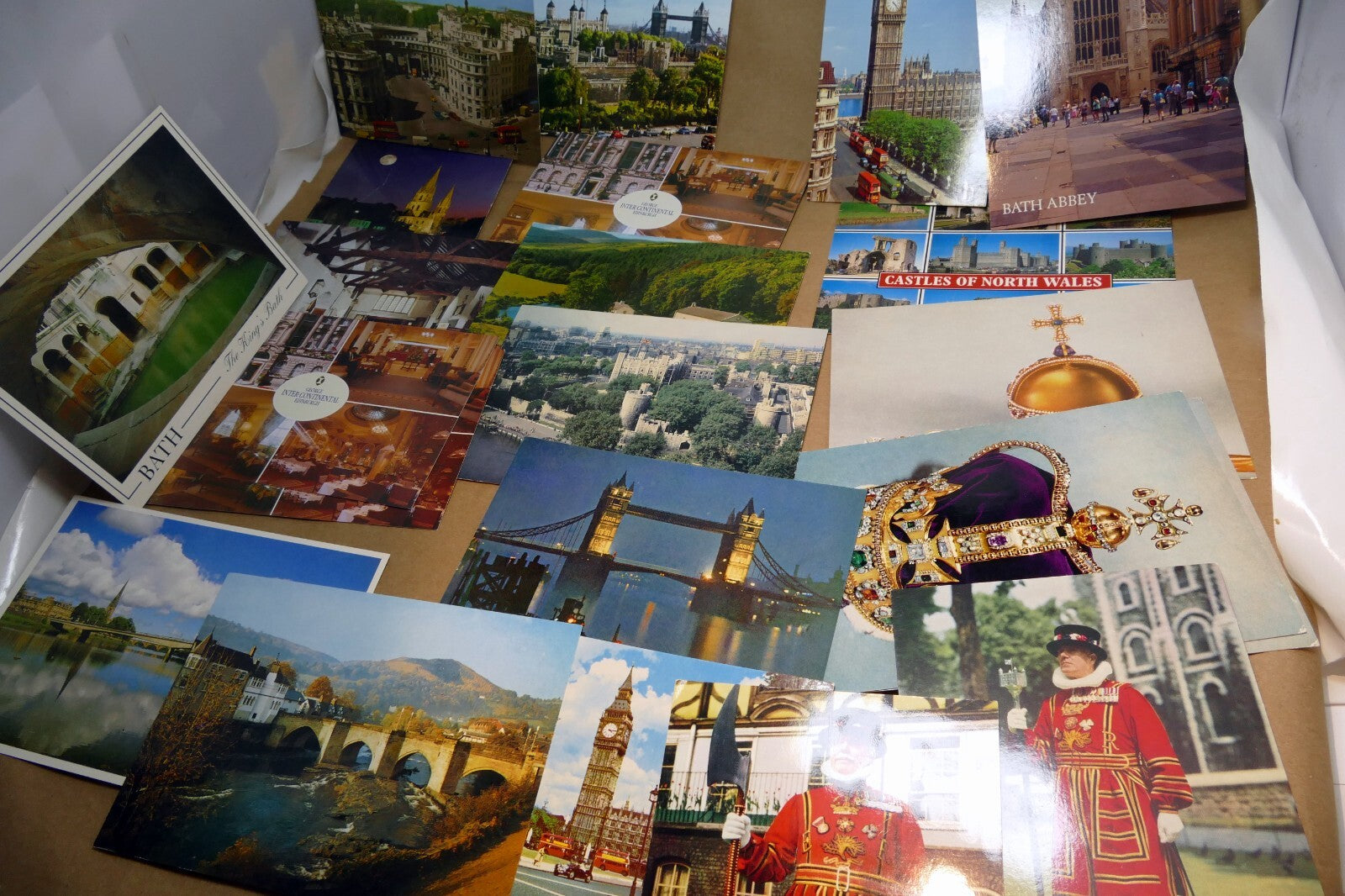 United kingdom london britain unposted postcard lot pack of 20 towns 1970's