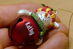 "Kathy" CHRISTMATS ORNAMENT 2" snowman with metal bell