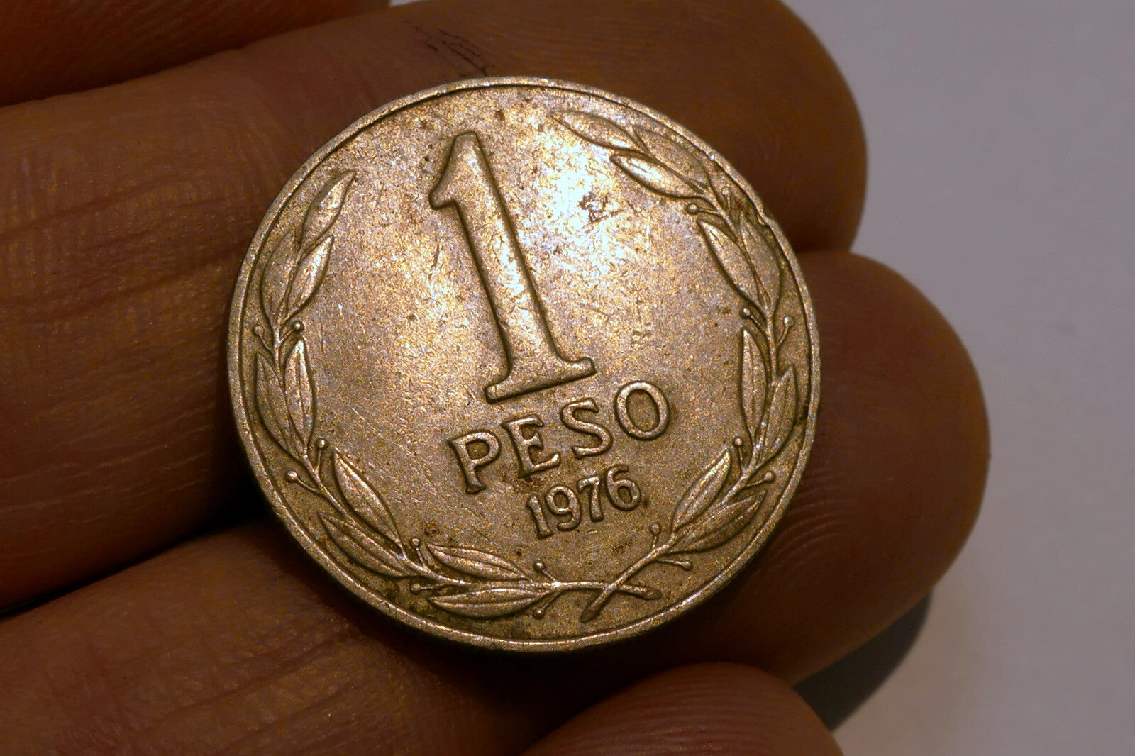 Chile 1 Peso 1976 circulated coin