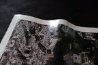 Paris France Sacre Coeur Montmartre Poster Print  Aerial View Photo 1970s 21X28"