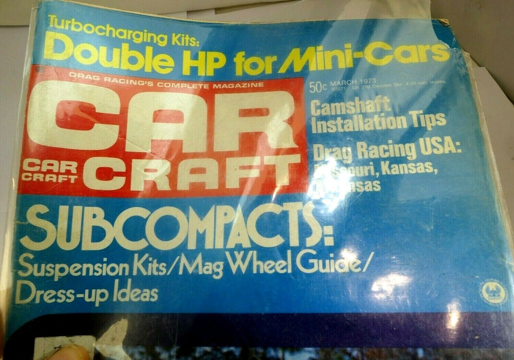 Car craft magazine march 1973 double hp for mini cars drag racing usa