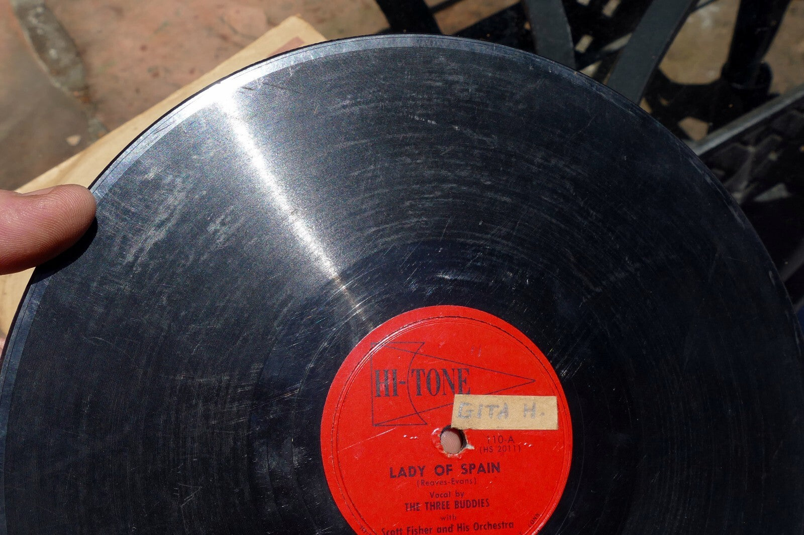 Jeffrey Clay 78rpm Single 10" Hi-Tone Records lade Spain I love you 1949