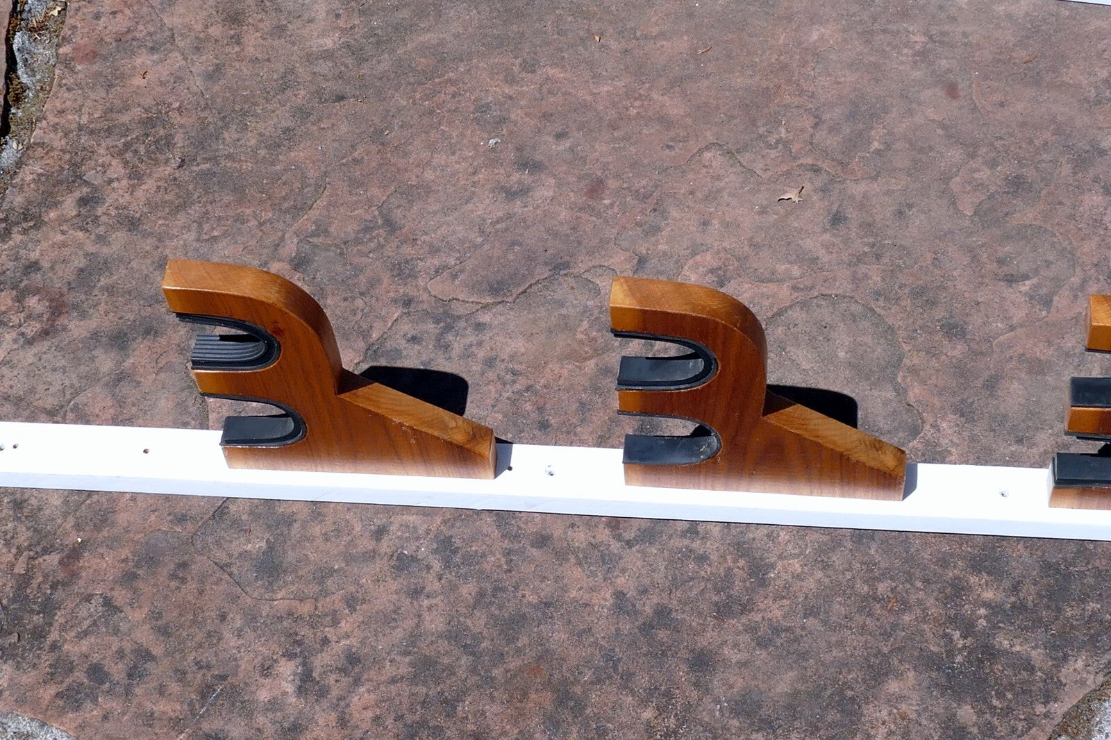 6 Rifle Gun Rack Wall Mount Wooden Shotgun Holder Gun Display Hanger Hand made