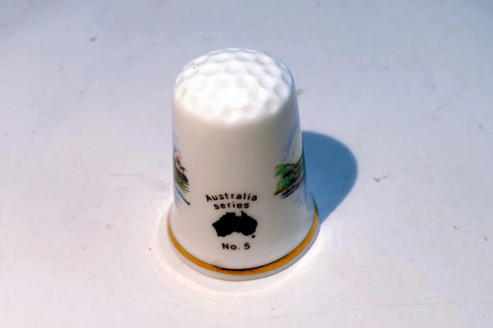 Porcelain Thimble Souvenir Sydney Harbour Bridge New South wales Australia
