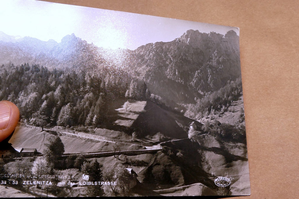 Zelenitza Loibstrasse Alps  Austria postcard 1940's  - unposted