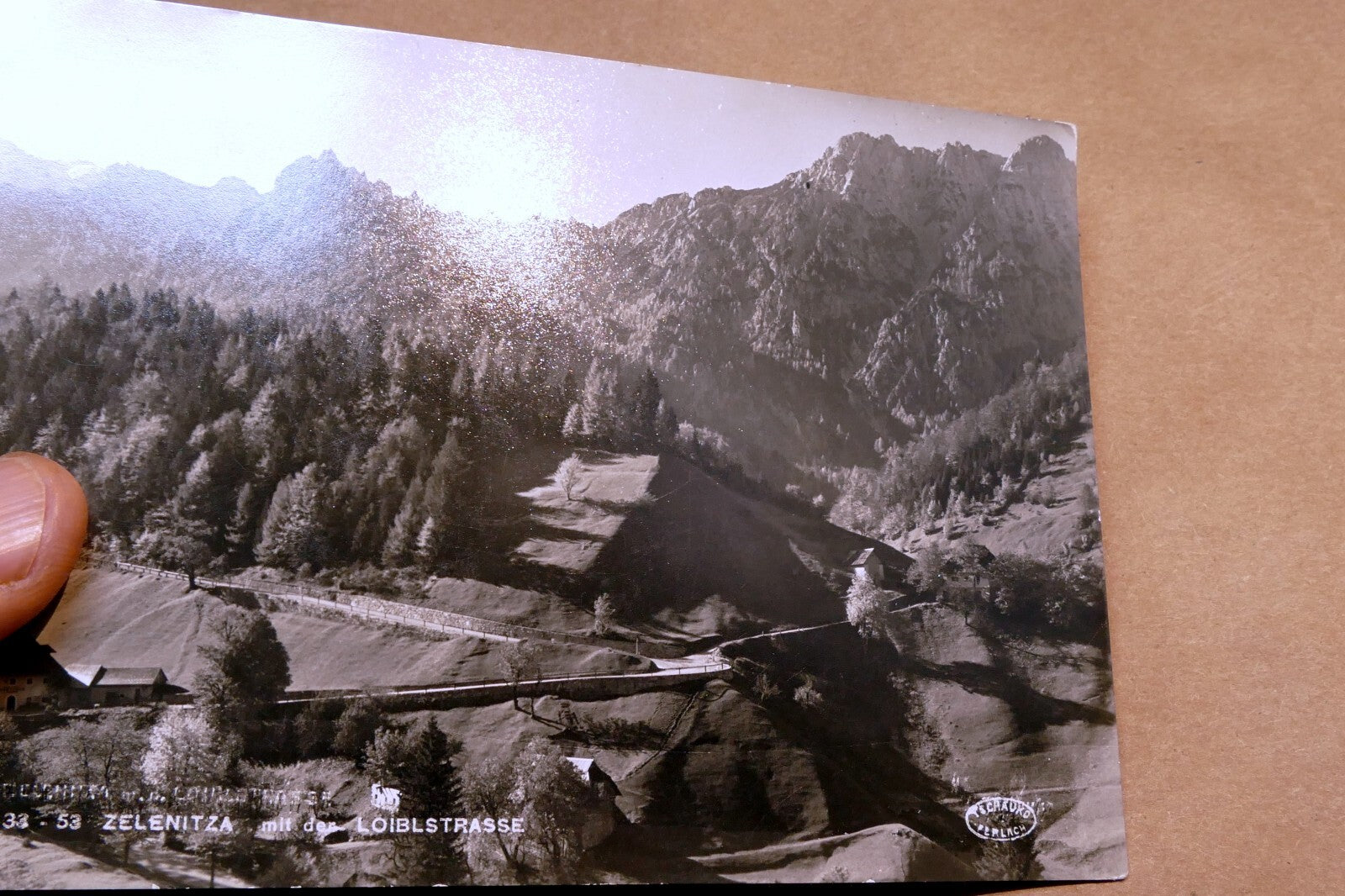 Zelenitza Loibstrasse Alps  Austria postcard 1940's  - unposted
