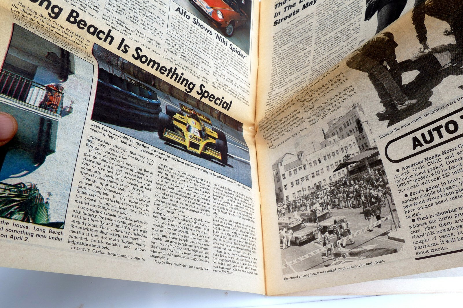 April 1978 Auto Week Magazine Reutemann wins Long beach GP, GT Camaro testing