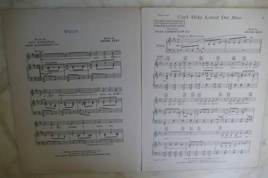 Can't Help Lovin' Dat Man 1927 by Jerome Kern from "Show Boat" musical
