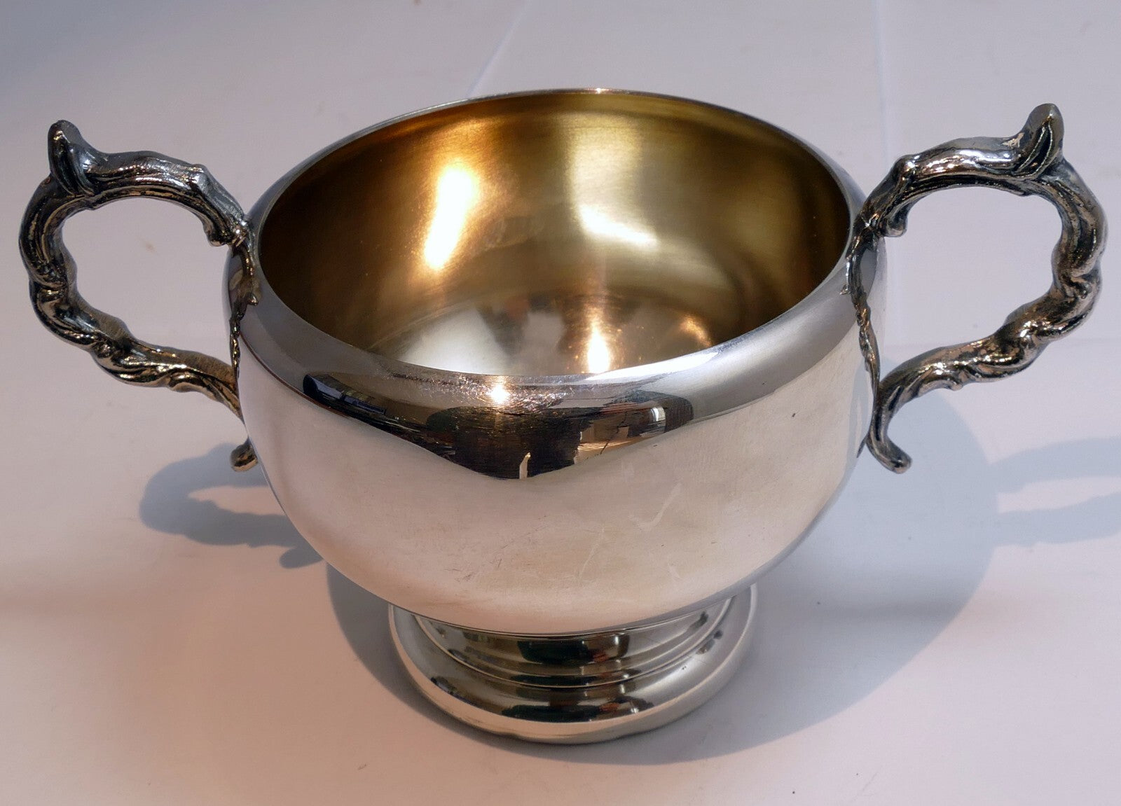 Viking silver plate e p copper sugar bowl made in canada lead mounts for tea