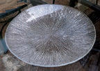 Sasaki japan rain textured clear glass 11" round plate 11x11x1" dinner lunch