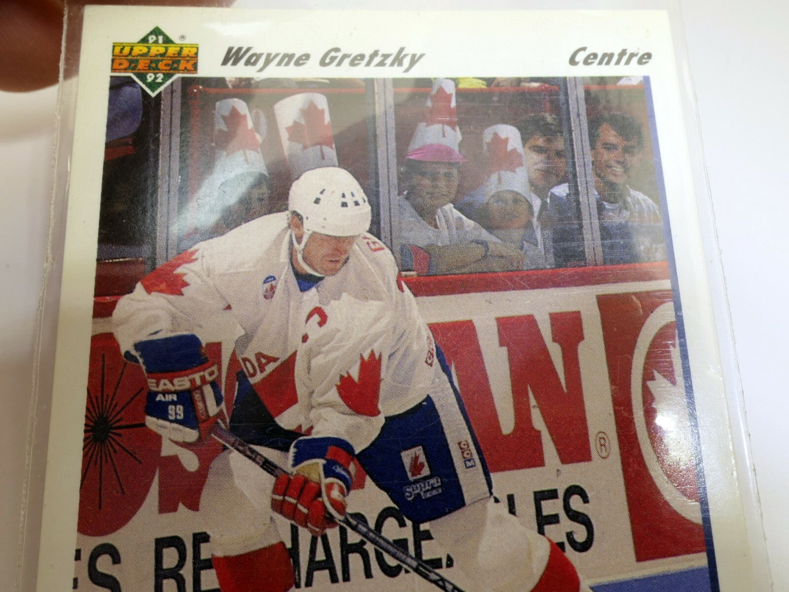 1991 1992 upper deck trading card # 13 wayne gretzky canada center