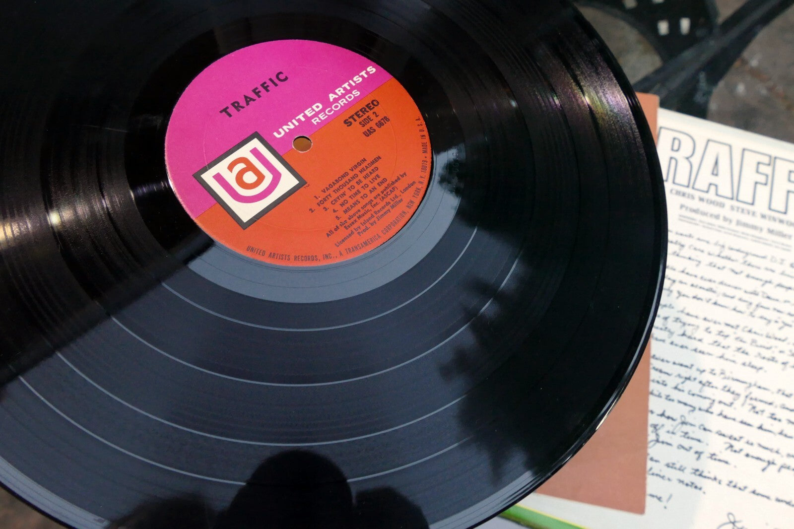 TRAFFIC Self Titled LP Stereo Record Album UAS 6676  United Artists Records
