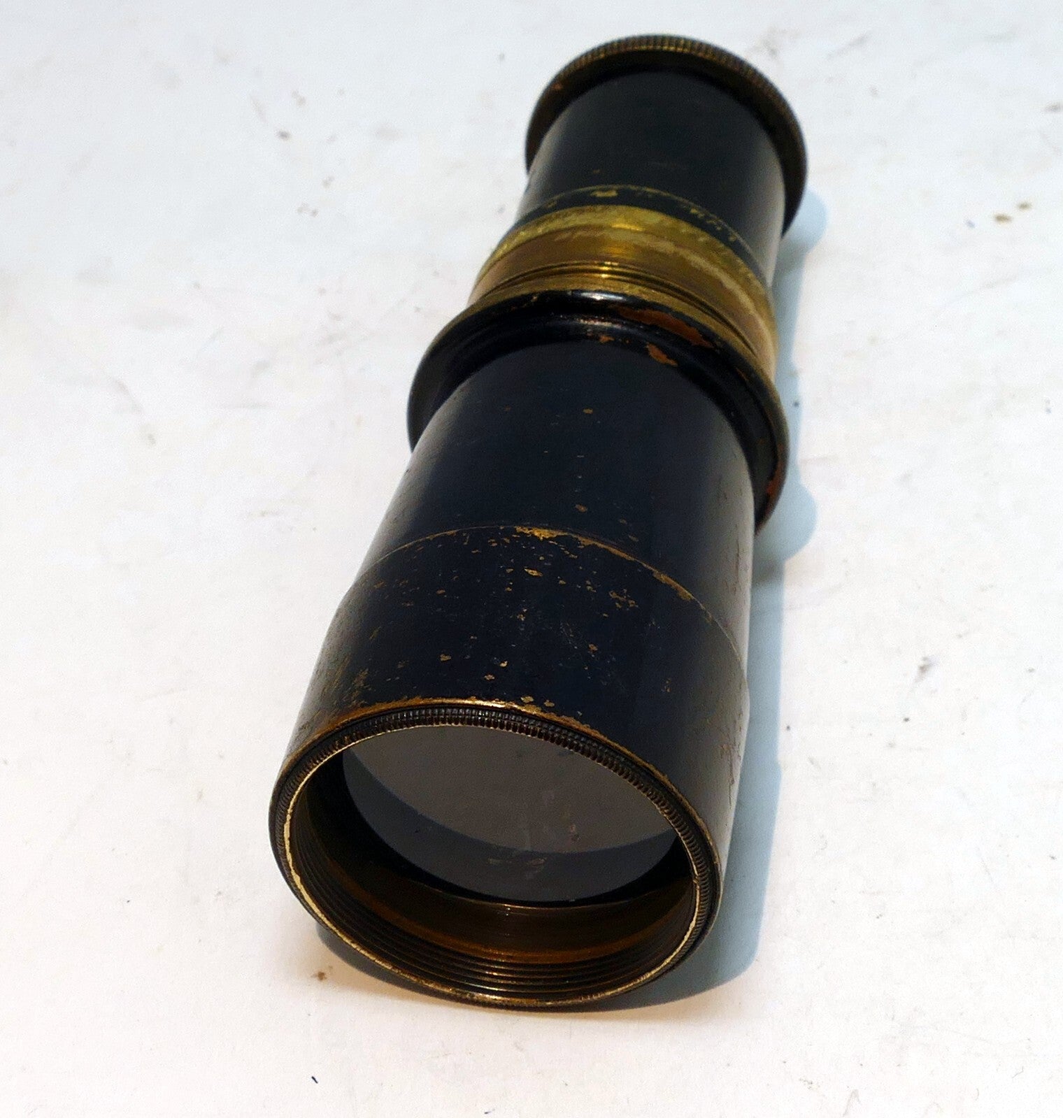Antique telescope brass nautical spyglass 19th century compact