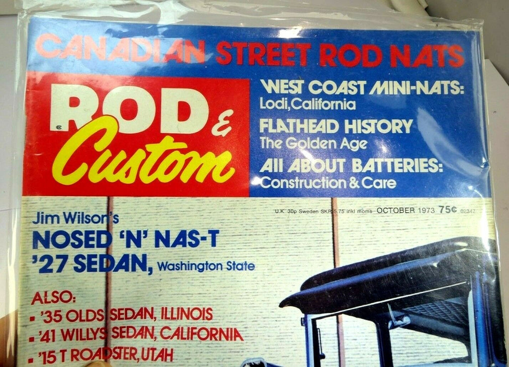 Rod & custom magazine october 1973 west coast mini nats flathead history '35 old
