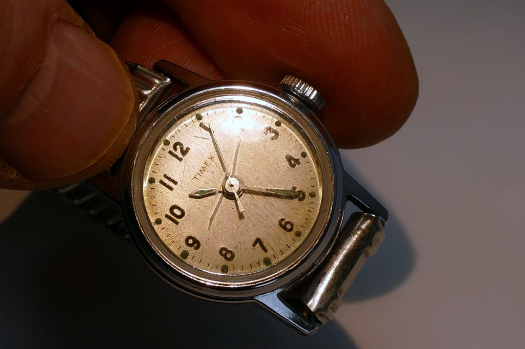 TIMEX LADIES WATCH WRISTWATCH Silver TONE - as found Untested  parts or repair