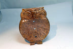 OWL bird Soapstone Carved Trinket Dish  Box 4X5" stone hand carved
