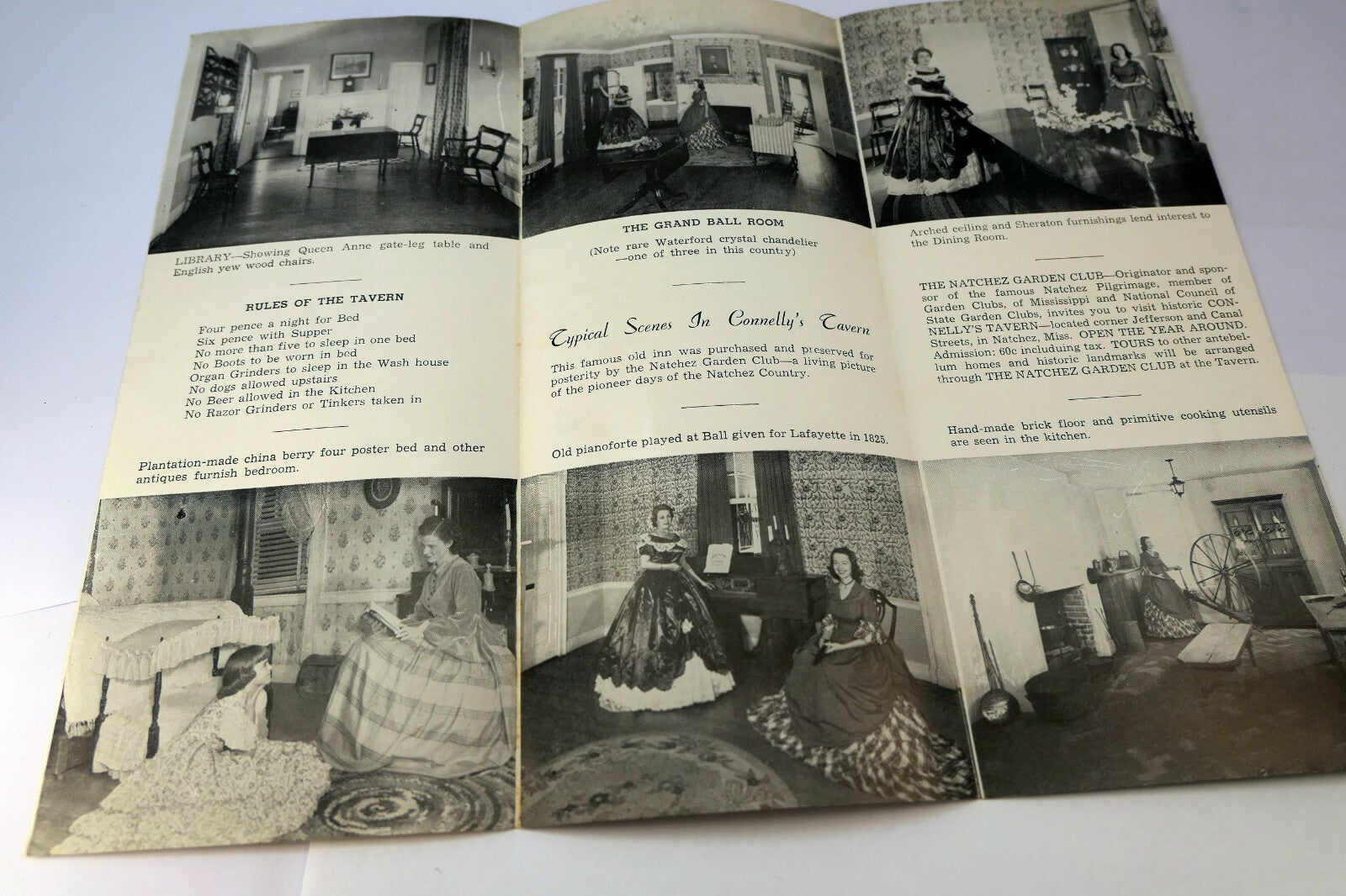 CONNELLY'S TAVERN NATCHEZ MISSISSIPPI 1920's PILGRIMAGE TOUR BROCHURE 1900's