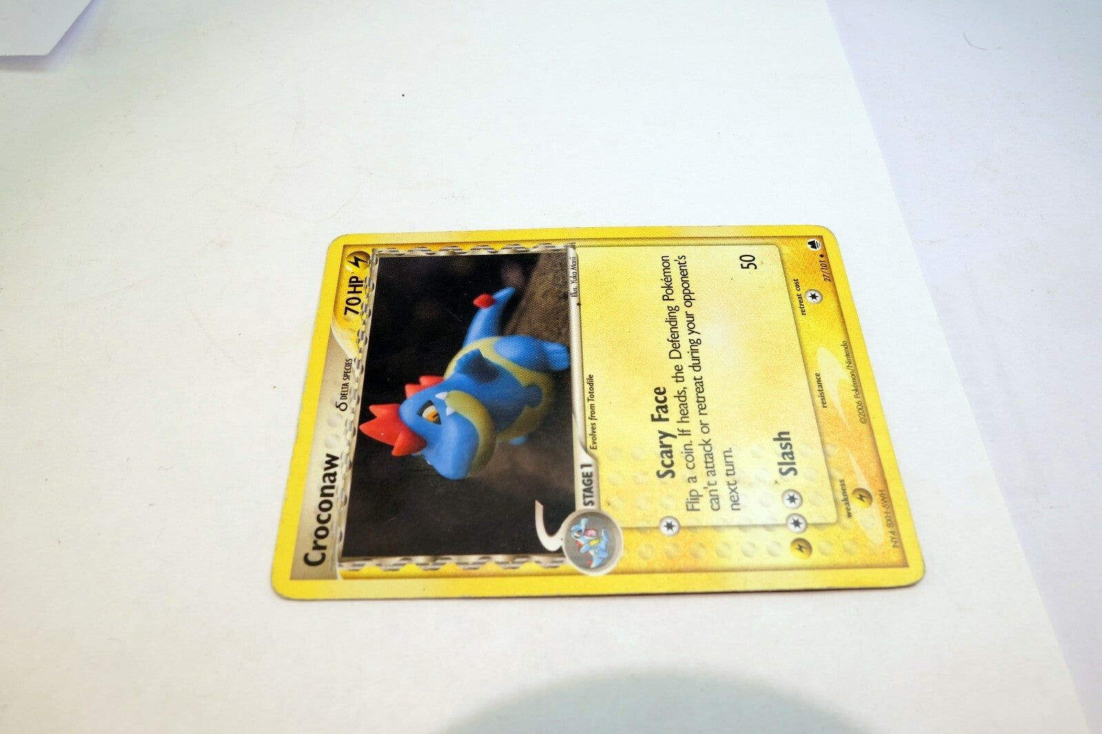 2016 Pokemon Card Croconaw  Pocket Monsters HP 70  stage 1 Scary Face