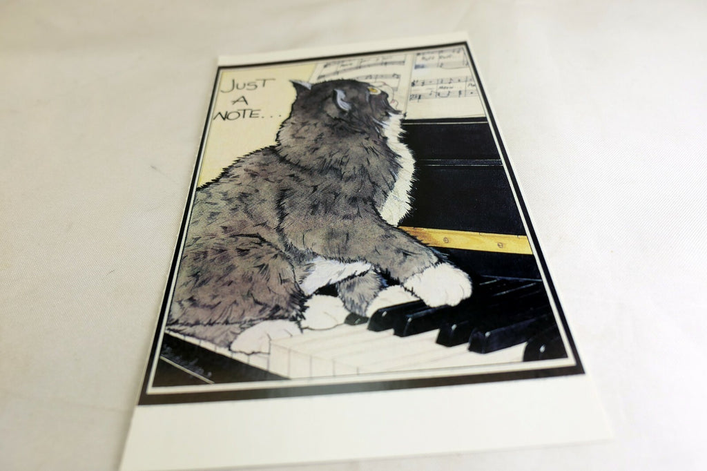 Just a Note Postcard Animal Shelter North Shore League Adopt a Pet Kitten 1980's