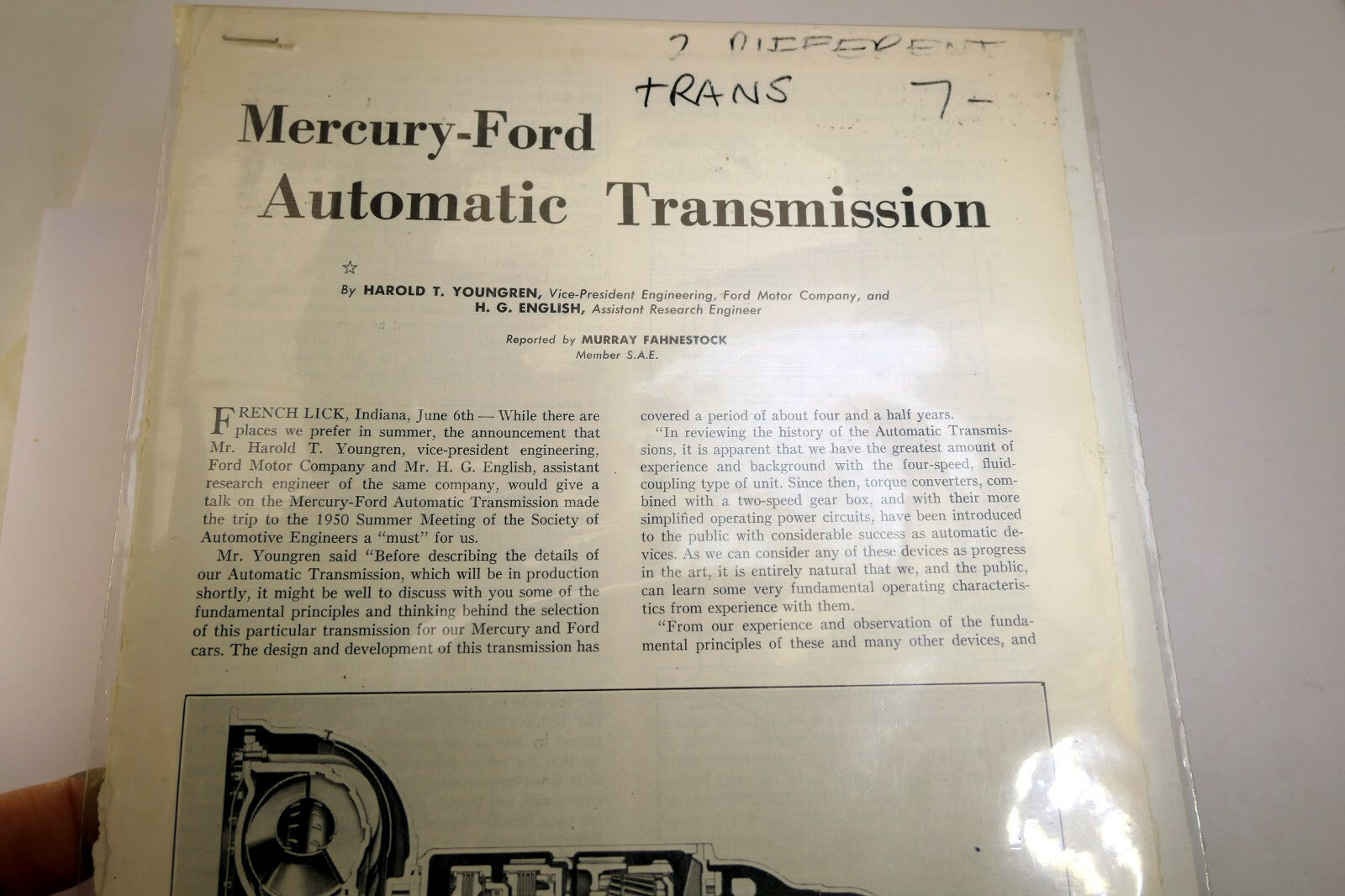 1950 Ford Field Magazine  clippings advertisement AD Automatic Transmission