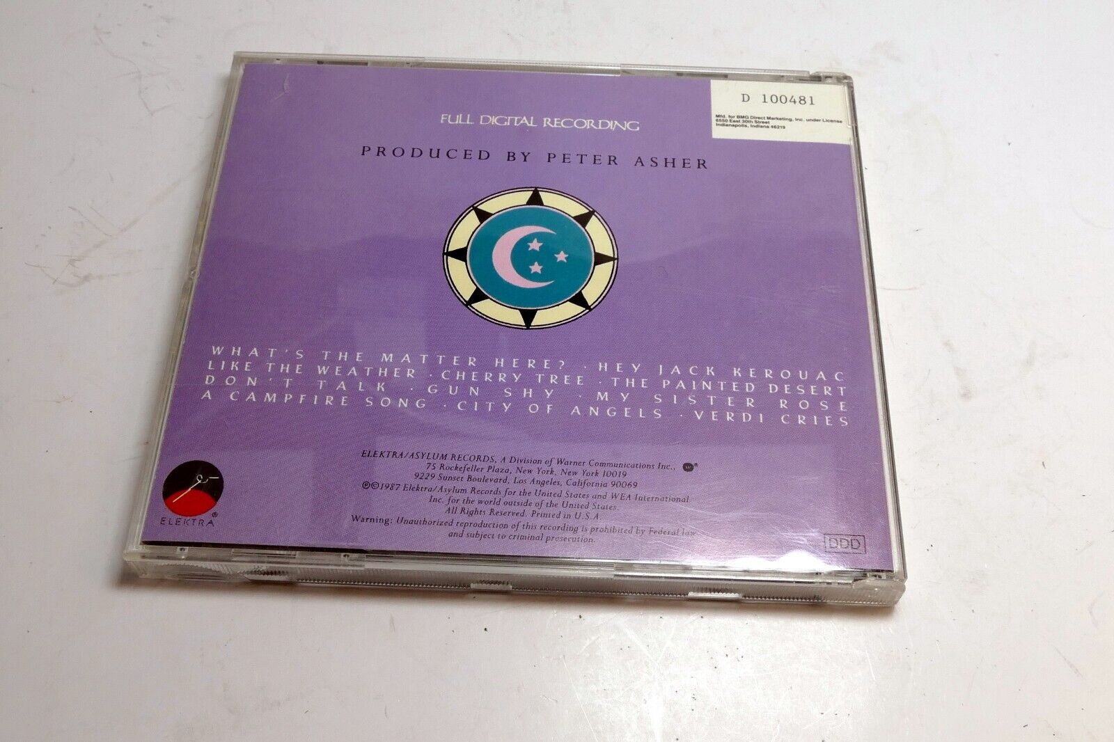 10,000 Maniacs : In My Tribe CD (1987) 9 60738-2 Elektra/ Asylum Records