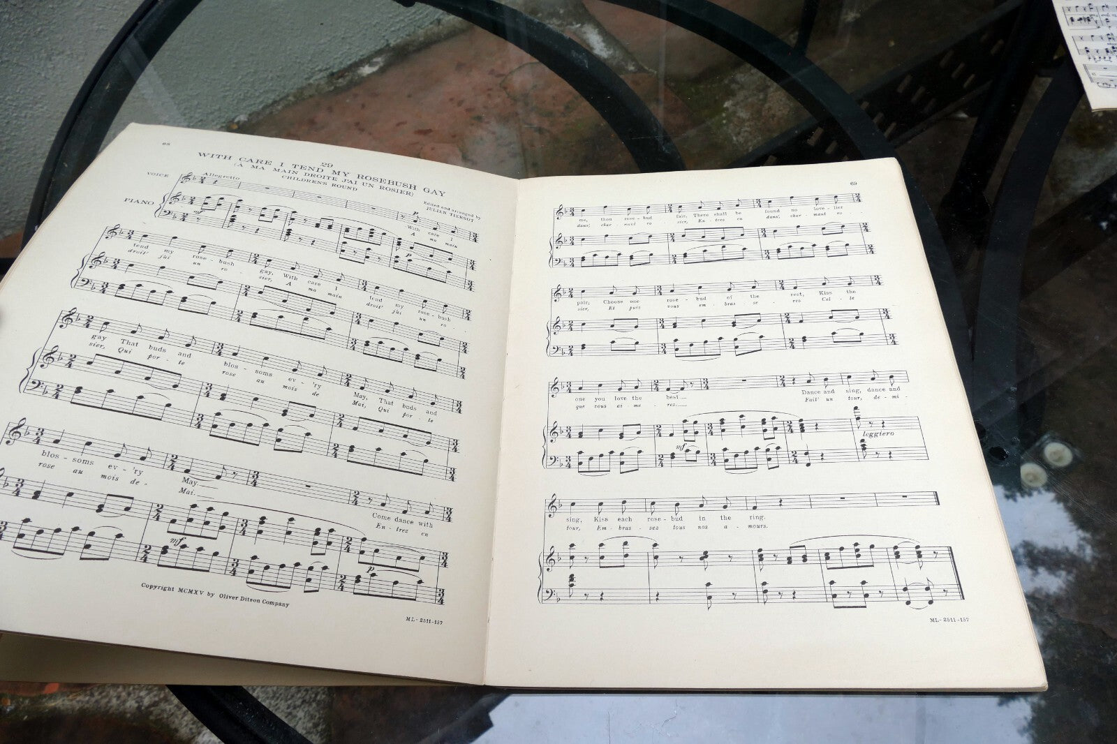 Sixty France Folk-Songs sheet music edited J. Tiersot  1915 Boston USA