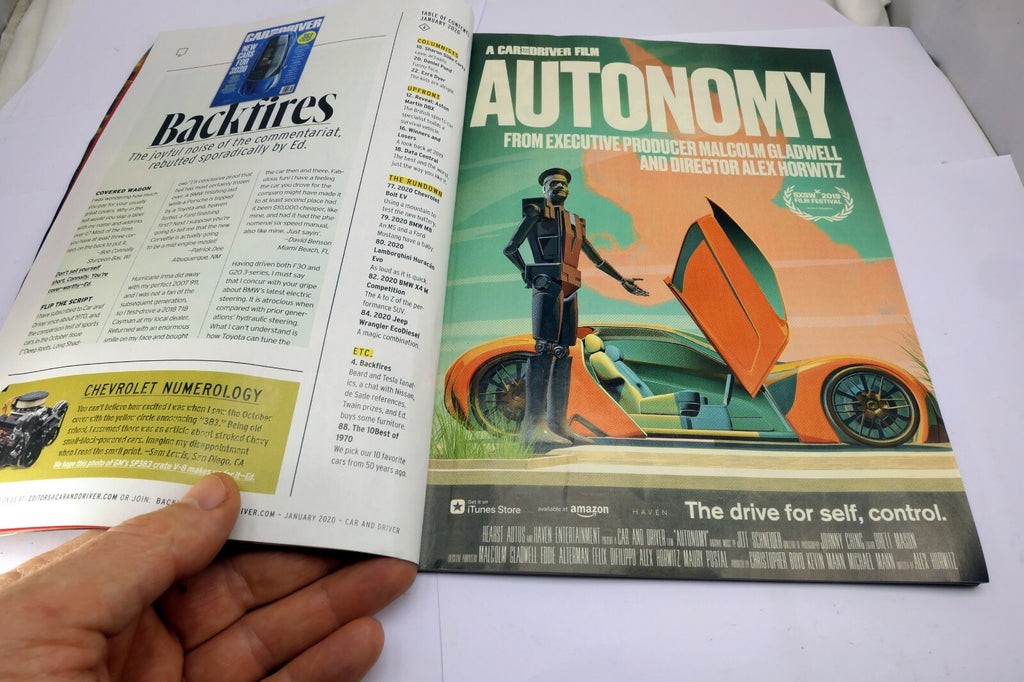 Car and Driver January 2020 magazine 10-Best Vehicles of the Year Jeep Corvette