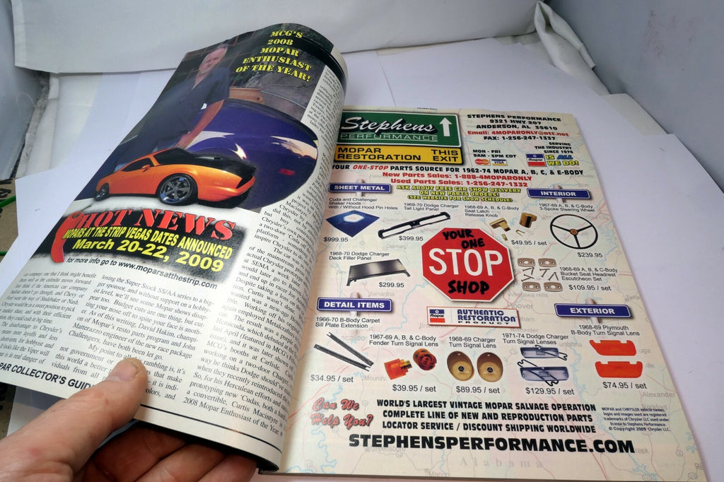 MOPAR Collector's Guide Magazine December 2008 Charger III Body ShortRam 300 T/A