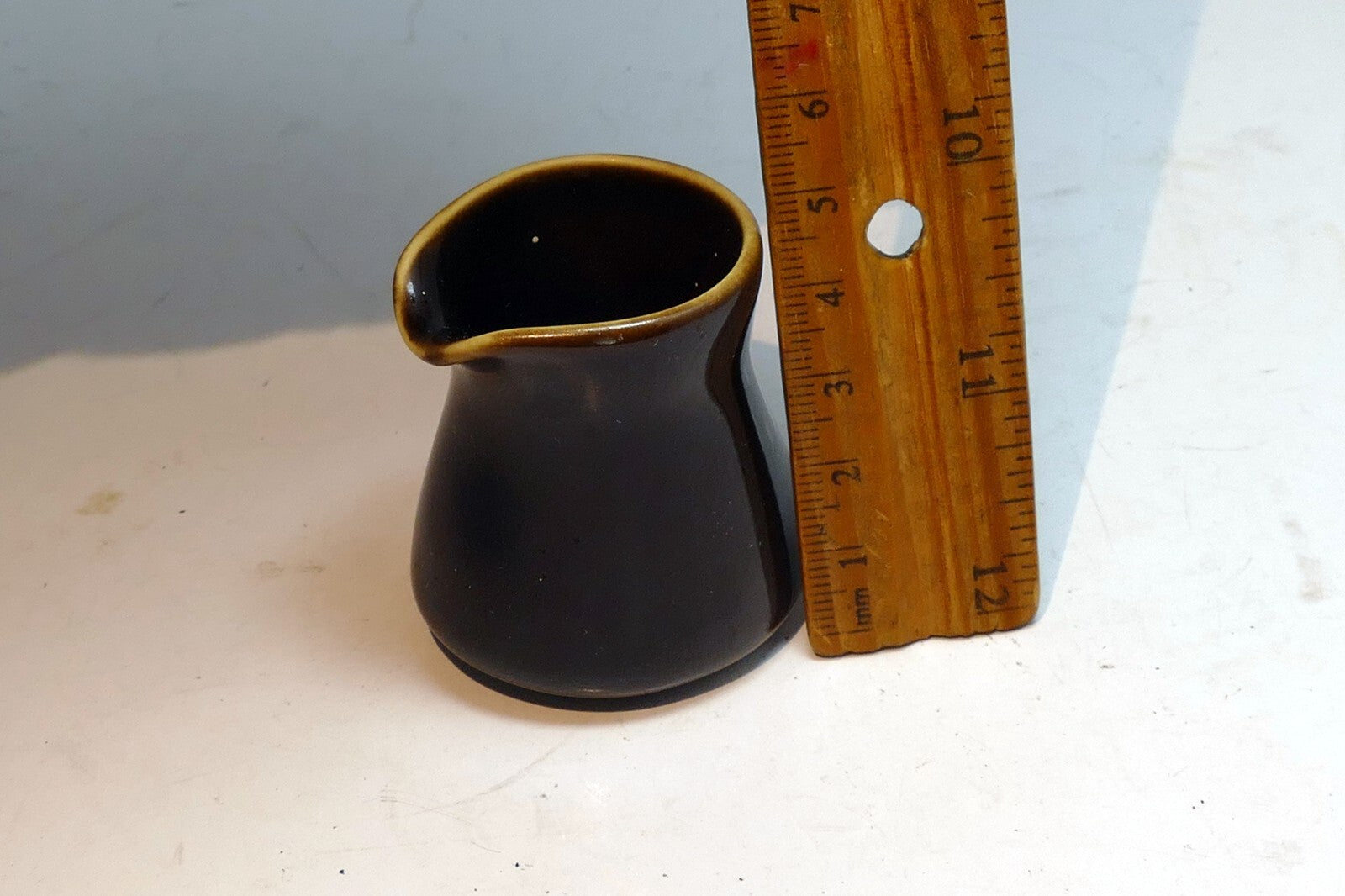Miniature 4cm tall brown Milk Creamer Pitcher