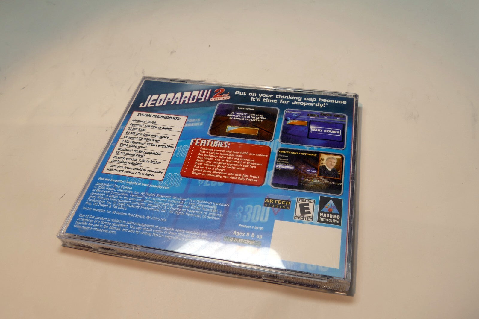 CD Jewel Case ONLY - Jeopardy   4200 Answers Multiplayer Windows 95-98
