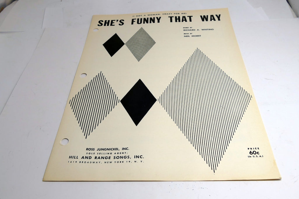 She's Funny That Way Whiting Neil Moret   1955 Sheet Music Sinatra