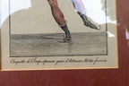 Fashion Engraving 1813 Parisian Costume French Gentleman's Skating framed