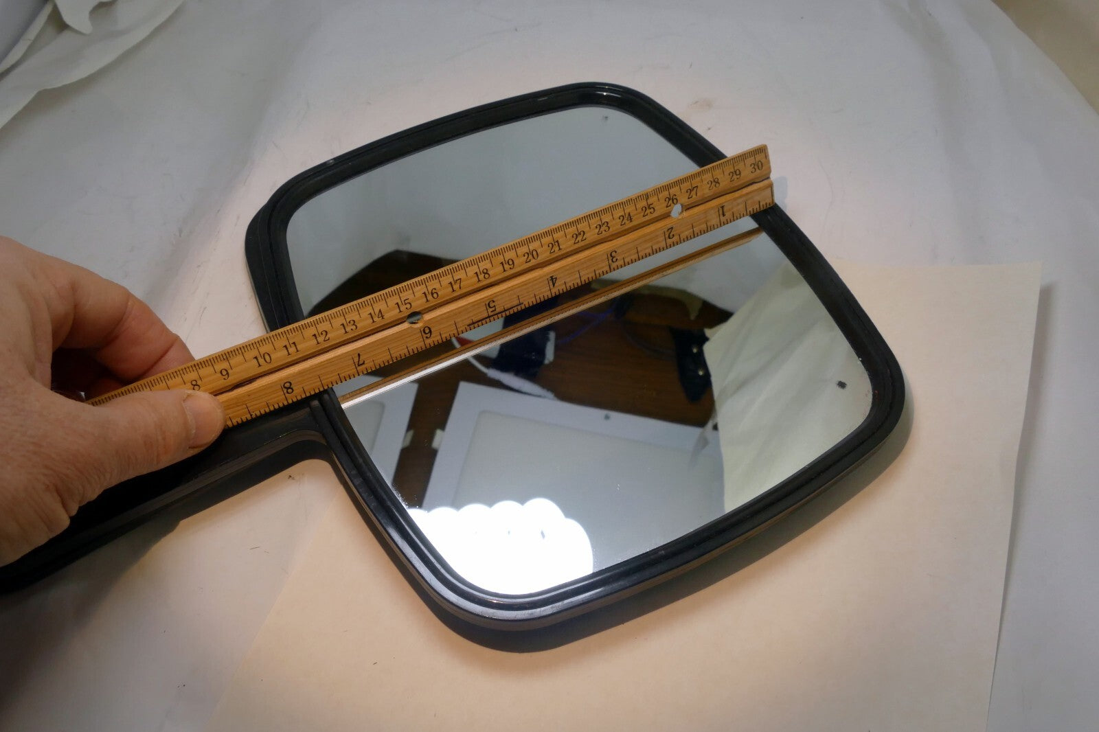 Hand Held Mirror Extra Large For Barber Lady Makeup 7X8" used set of two 2 pack