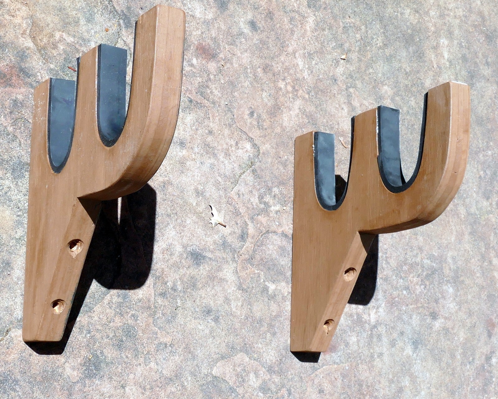 2 rifle gun rack wall mount wooden shotgun holder gun display hanger handmade
