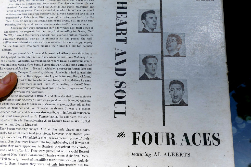 Four Aces Heart And Soul Record Album Vinyl LP DL 8228 Decca 1956